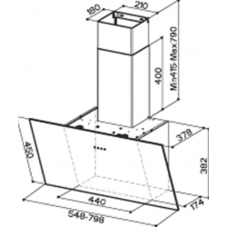 Okap Faber TWEET EG8 LED WH 55 330.0529.665